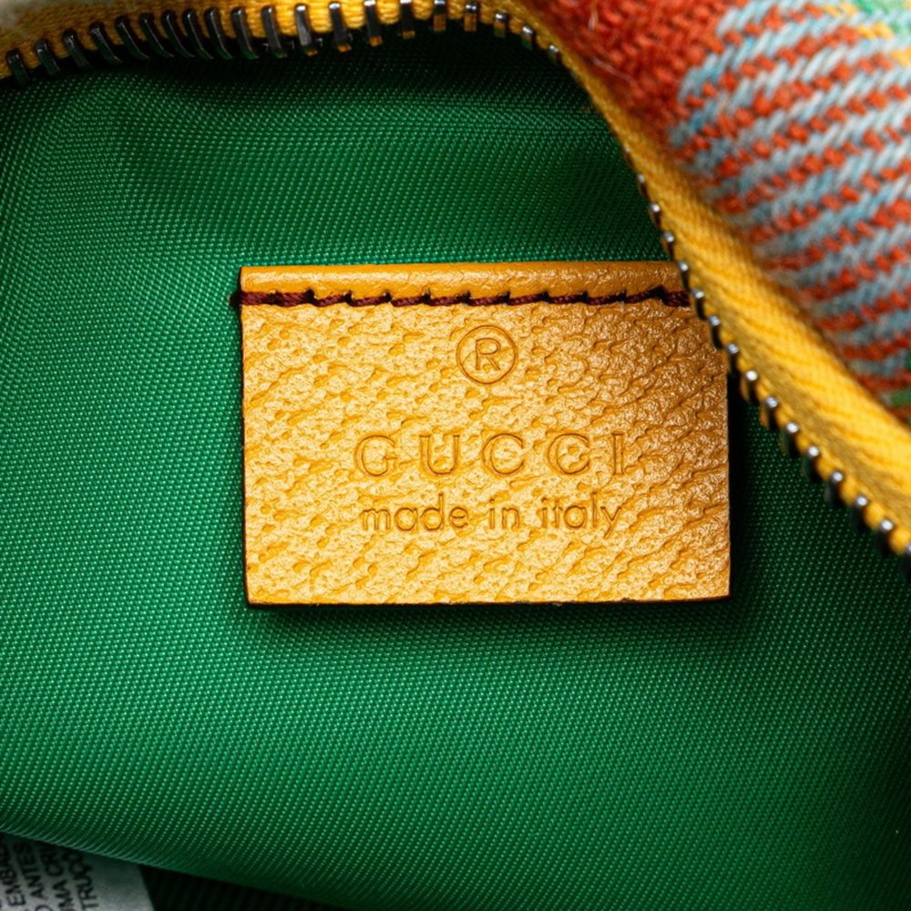 Gucci Children's Check Star Waist Bag 502095 in Green Multicolor Canvas and L... - Picture 7 of 10